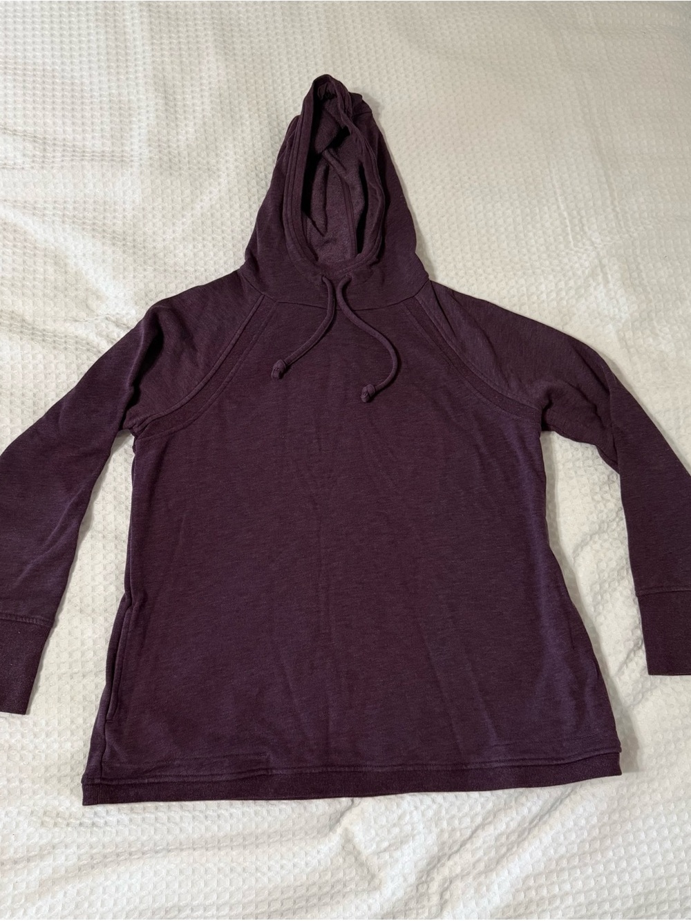 Duluth Trading Co Plum Hooded Pullover French Terry Hoodie